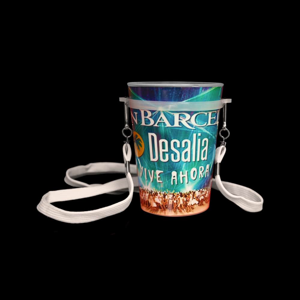 Vaso grosor intermedio reutilizable IML Lanyard